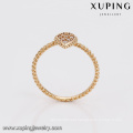 14708 Fine jewelry ladies drop shape ring with zircon stone wholesale 18k gold finger rings